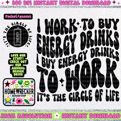 I work to buy energy drinks PNG