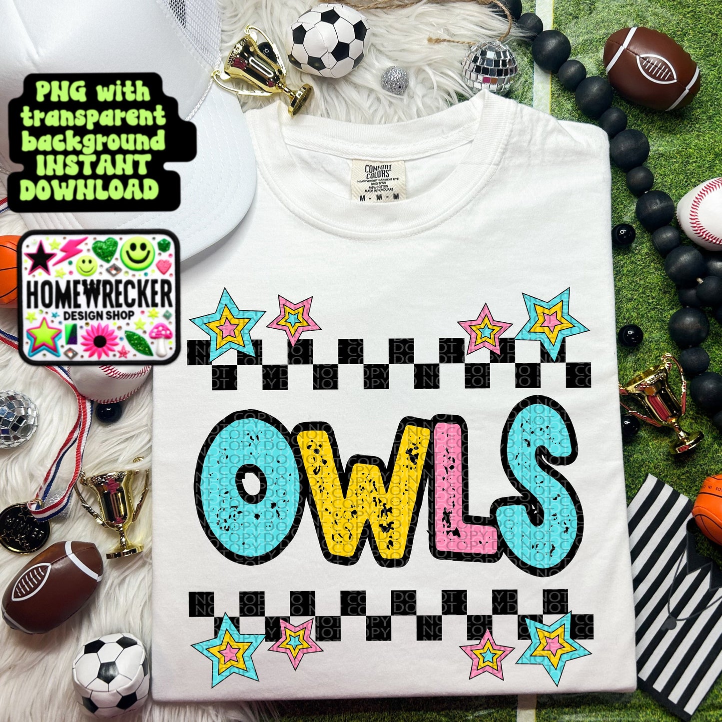 Retro Distressed Mascot PNG Owls | Homewrecker Design Shop