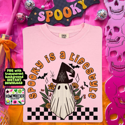 Spooky is a lifestyle digital download PNG for T-shirts and dtf prints