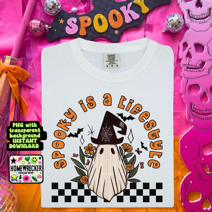 Spooky is a lifestyle digital download PNG for T-shirts and dtf prints