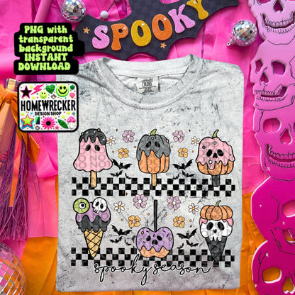 Halloween PNG digital download trendy checkered print