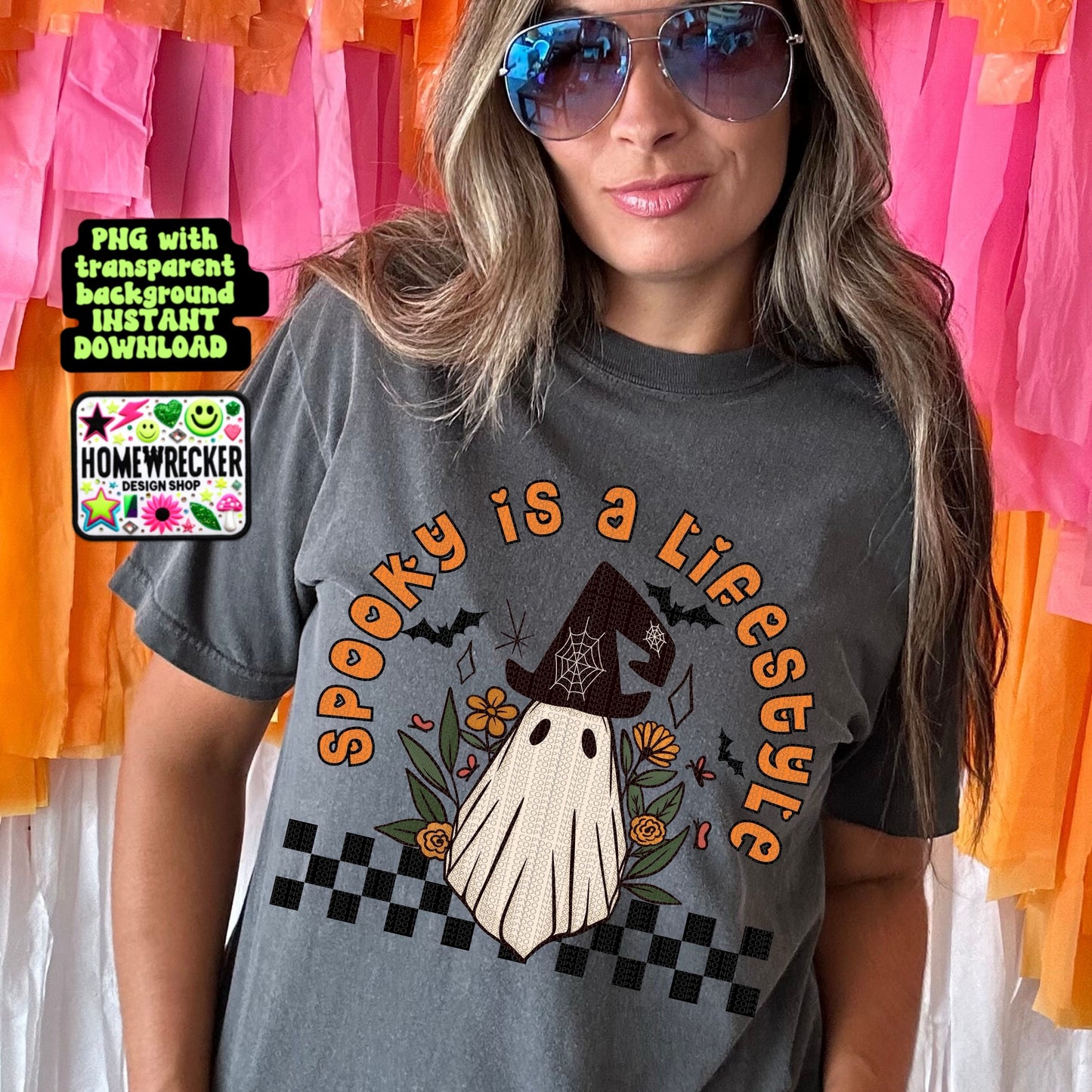 Spooky is a lifestyle digital download PNG for T-shirts and dtf prints