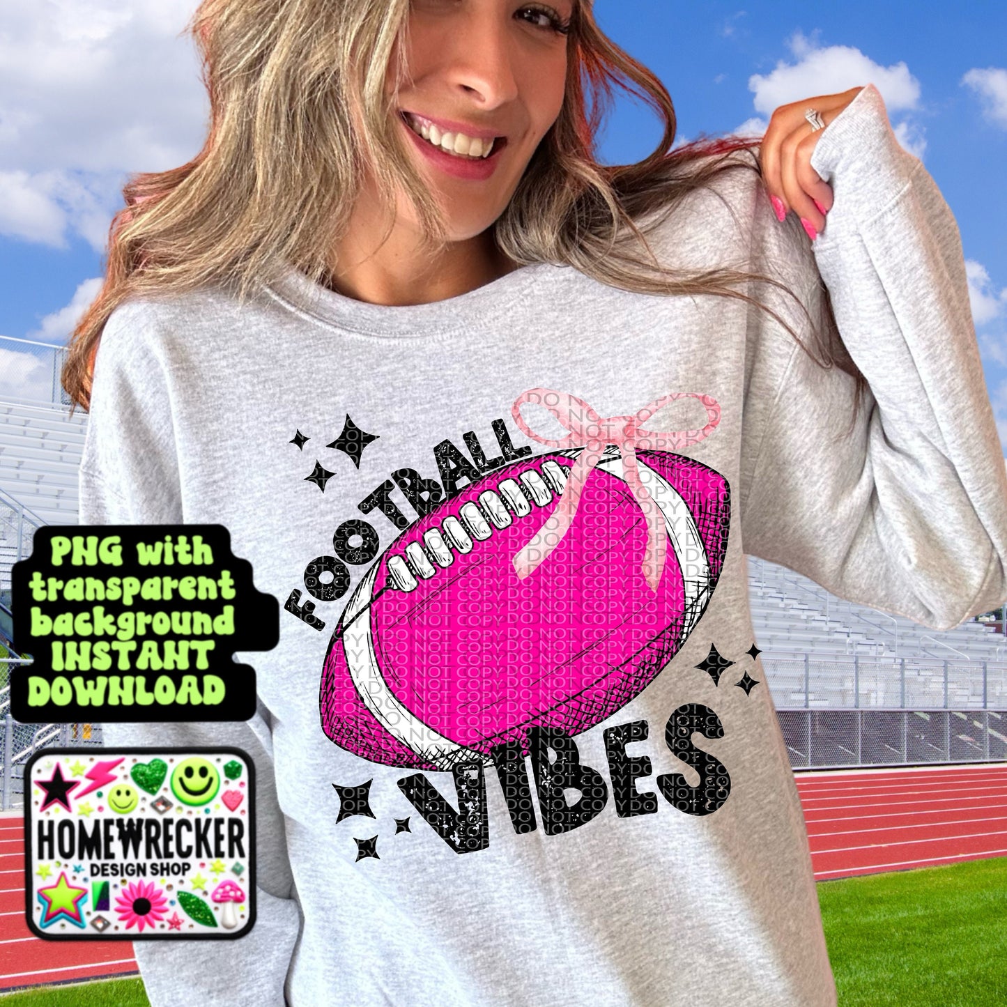 Football coquette bow football pink breast cancer awareness football vibes trendy football digital download PNG for T-shirts and dtf prints