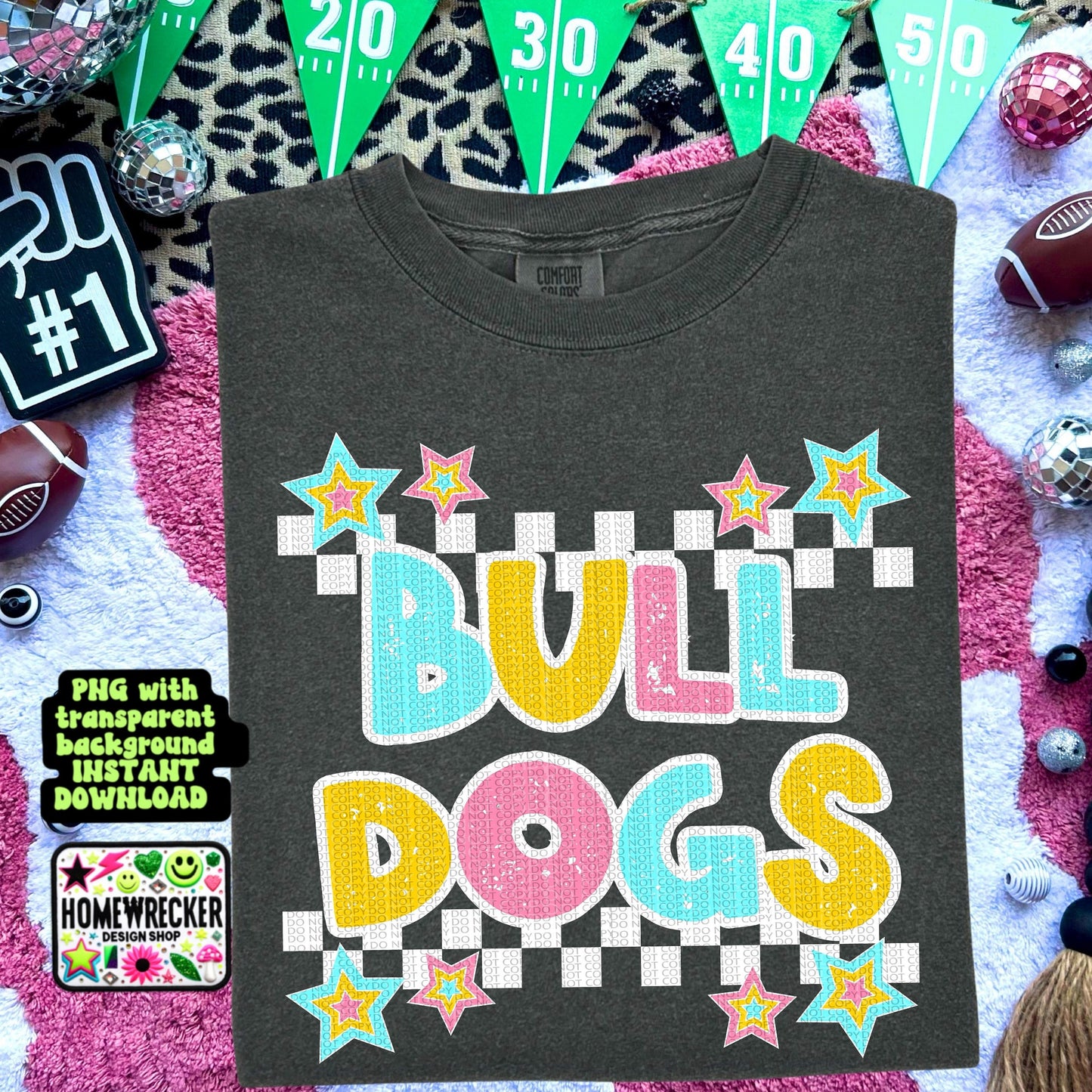 Bulldogs PNG school spirit colorful mascot distressed mascot sport design bulldogs tshirt spirit wear digital download back to school png