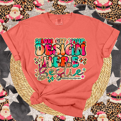 Comfort Colors Mockup, Christmas T-shirt Mock-up, Bright Salmon, flat lay, Retro leopard print Santa Claus, product mock-up, download