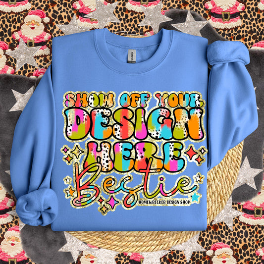 GILDAN Carolina blue Sweatshirt Mockup, G18000 Mockup, flat lay, Retro leopard print Santa Claus, product mock-up, download