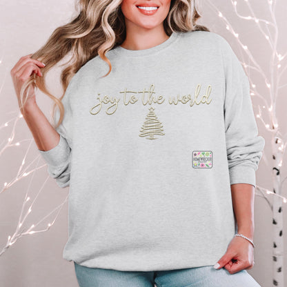 Joy to the world PNG Faux Embroidery digital Design Christmas PNG Holiday T-shirt Design Festive Merry Nativity Scene Digital Download