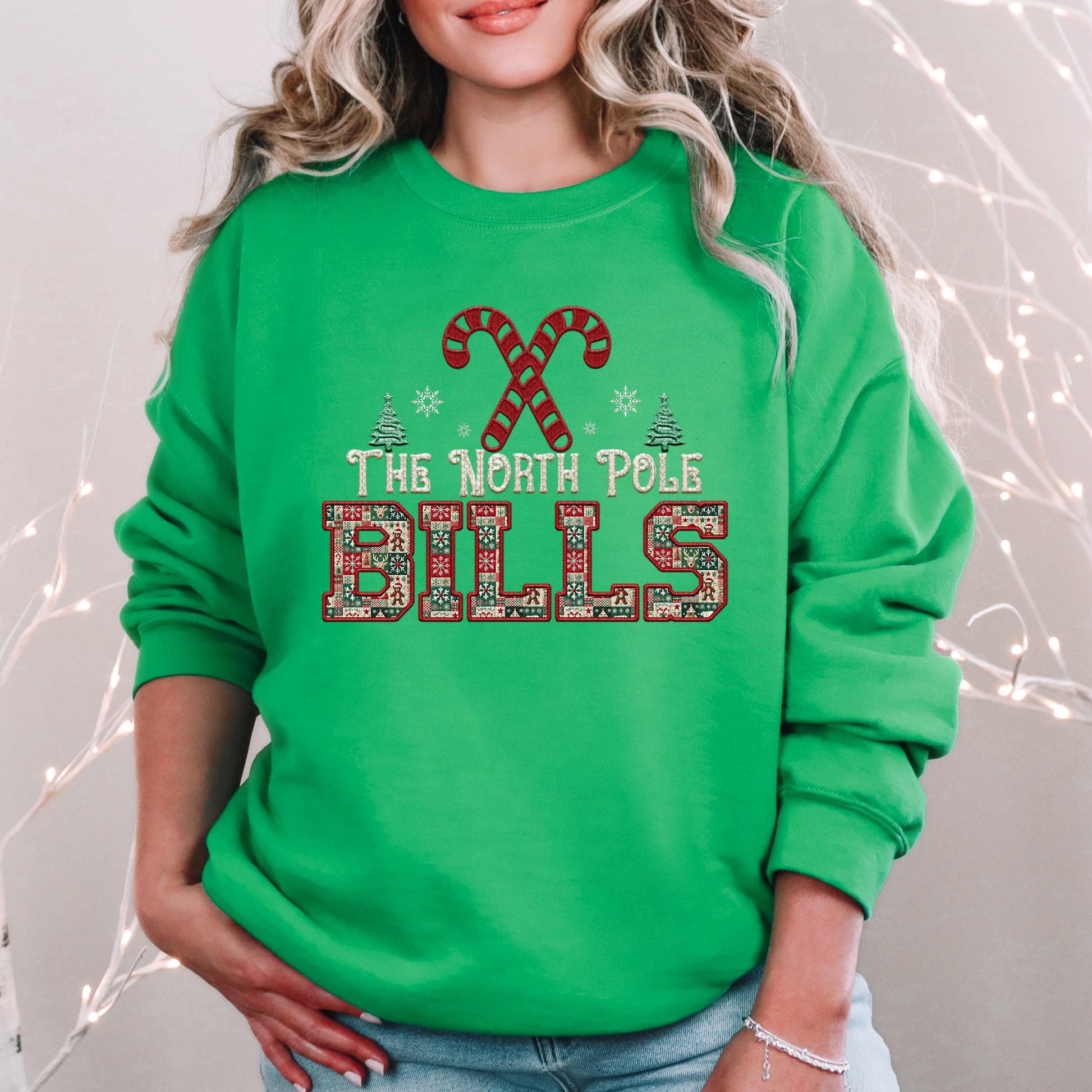 Bills Christmas themed Mascot PNG Christmas School Spirit, Holiday Mascot, Game day Christmas Festive, Faux Embroidery Digital Download