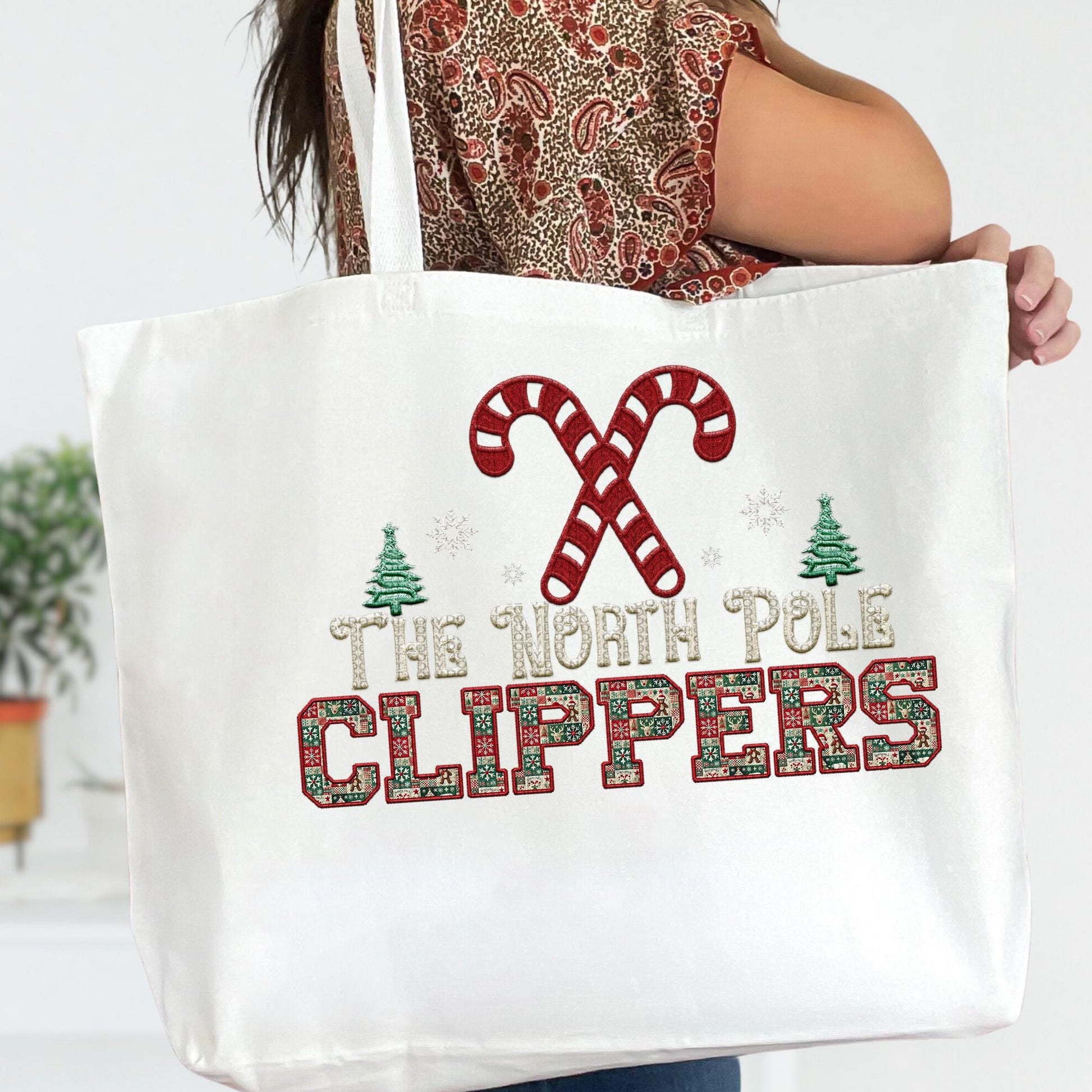 Clippers Christmas themed Mascot PNG Christmas School Spirit, Holiday Mascot, Game day Christmas Festive Faux Embroidery Digital Download