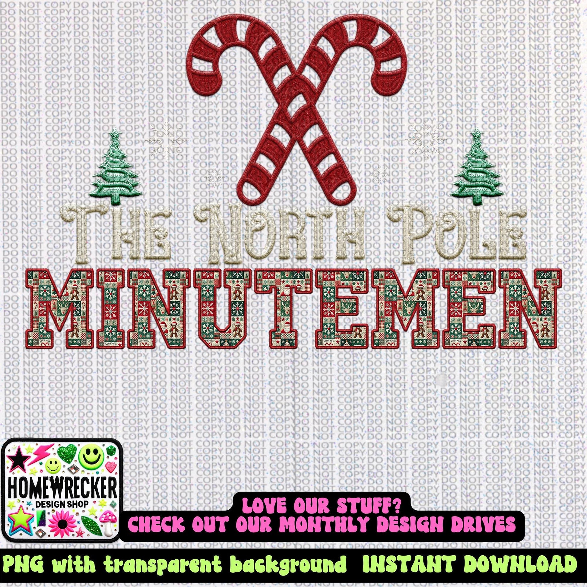 Minutemen Christmas themed Mascot PNG Christmas School Spirit, Holiday Mascot, Game day Christmas Festive Faux Embroidery Digital Download