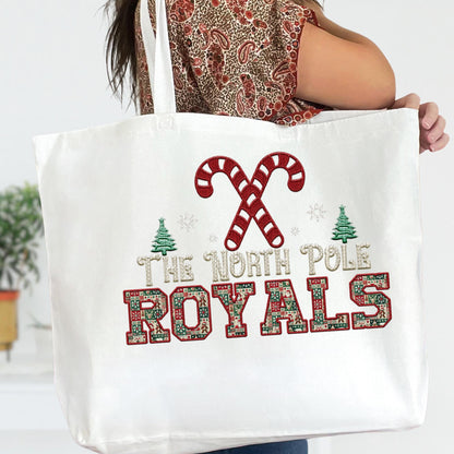 Royals Christmas themed Mascot PNG Christmas School Spirit, Holiday Mascot, Game day Christmas Festive Faux Embroidery Digital Download