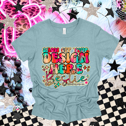 Bella & Canvas Tshirt Mock up | BC3001 Mock up | Heather Blue Lagoon