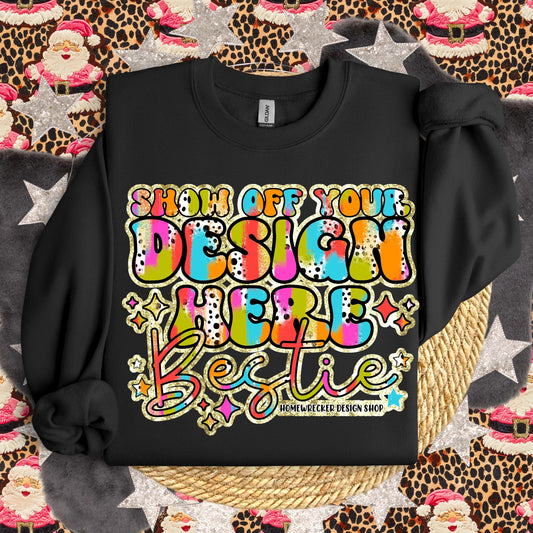 GILDAN Black Sweatshirt Mockup, G18000 Mockup, flat lay, Retro leopard print Santa Claus, product mock-up, download