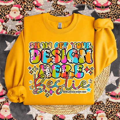 GILDAN Gold Sweatshirt Mockup, G18000 Mockup, flat lay, Retro leopard print Santa Claus, product mock-up, download