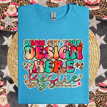 Christmas Mock up GILDAN Softstyle Mockup, Heather Sapphire, flat lay, Retro leopard print Santa Claus, product mock-up, download