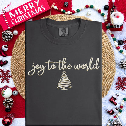 Joy to the world PNG Faux Embroidery digital Design Christmas PNG Holiday T-shirt Design Festive Merry Nativity Scene Digital Download