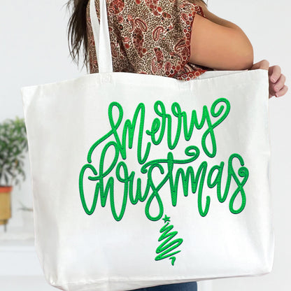 Merry Christmas PNG, faux embroidery digital design, Christmas Holiday design, tshirt design, Script Font Christmas PNG