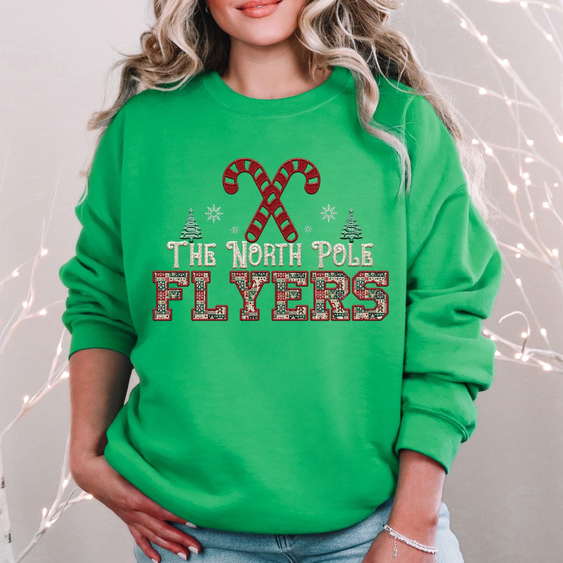 Flyers Christmas themed Mascot PNG Christmas School Spirit, Holiday Mascot, Game day Christmas Festive Faux Embroidery Digital Download