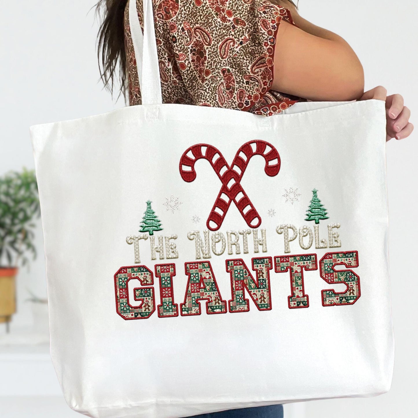 Giants Christmas themed Mascot PNG Christmas School Spirit, Holiday Mascot, Game day Christmas Festive Faux Embroidery Digital Download