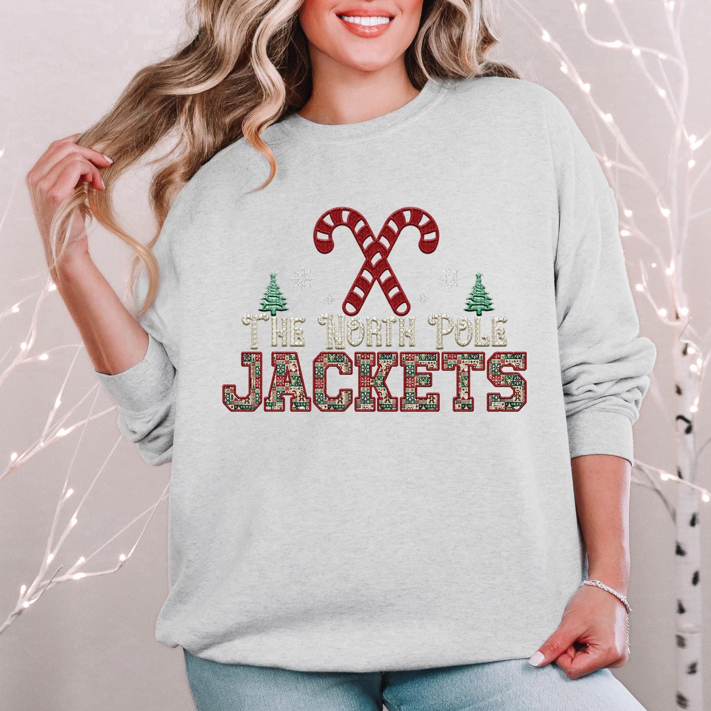 Jackets Christmas themed Mascot PNG Christmas School Spirit, Holiday Mascot, Game day Christmas Festive Faux Embroidery Digital Download