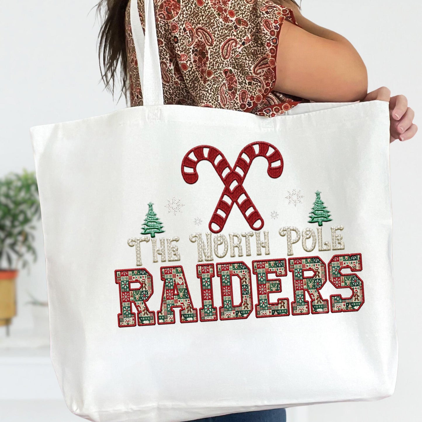 Raiders Christmas themed Mascot PNG Christmas School Spirit, Holiday Mascot, Game day Christmas Festive Faux Embroidery Digital Download