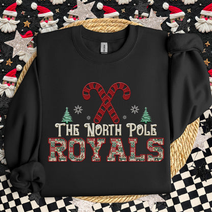 Royals Christmas themed Mascot PNG Christmas School Spirit, Holiday Mascot, Game day Christmas Festive Faux Embroidery Digital Download