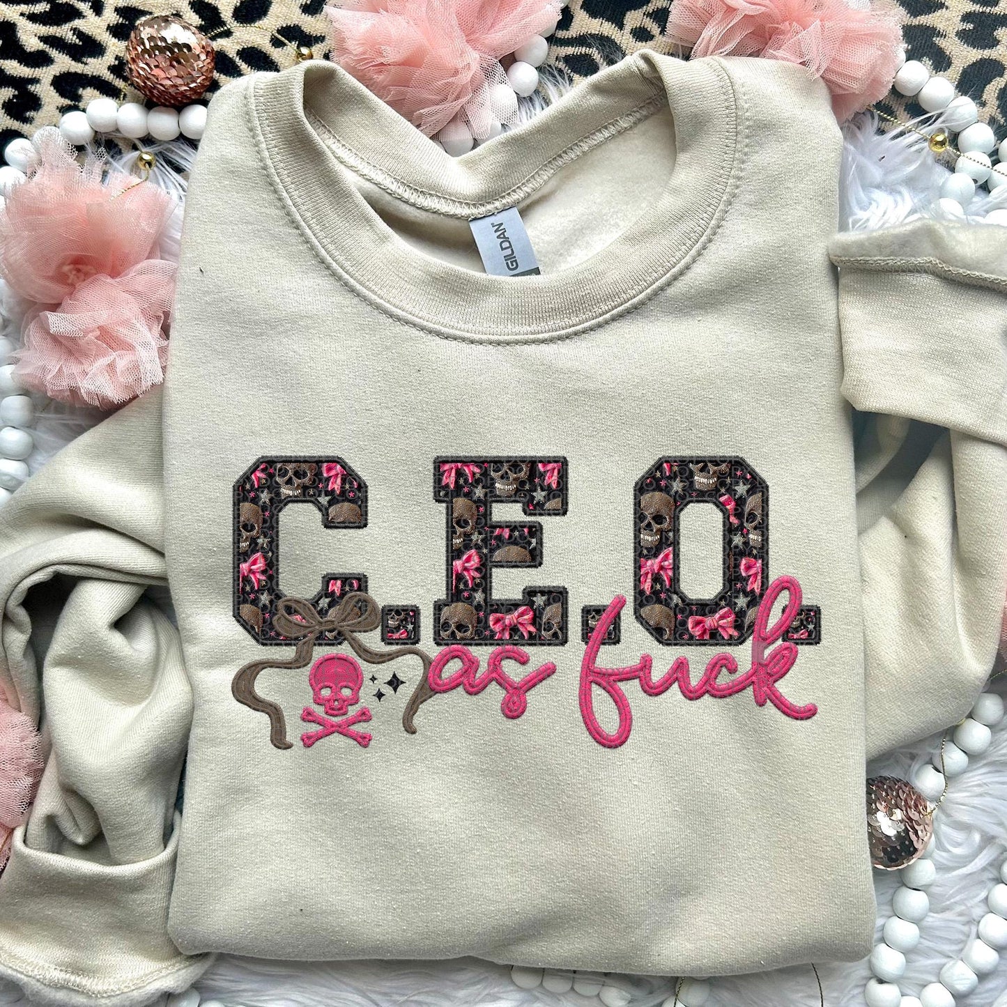 CEO As F | Faux Embroidery PNG