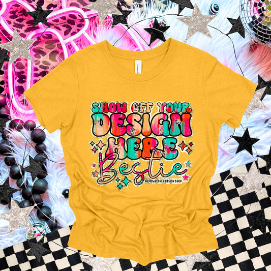 Bella & Canvas Tshirt Mock up | BC3001 Mock up | Heather Yellow