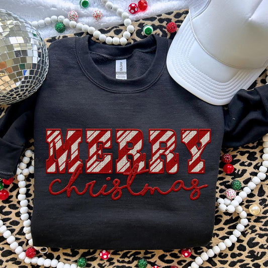 Merry Christmas Candy Cant Peppermint PNG Faux Embroidery digital Design Christmas PNG Holiday T-shirt Design Holiday Digital Download