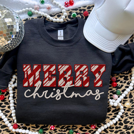 Merry Christmas Candy Cant Peppermint PNG Faux Embroidery digital Design Christmas PNG Holiday T-shirt Design Holiday Digital Download