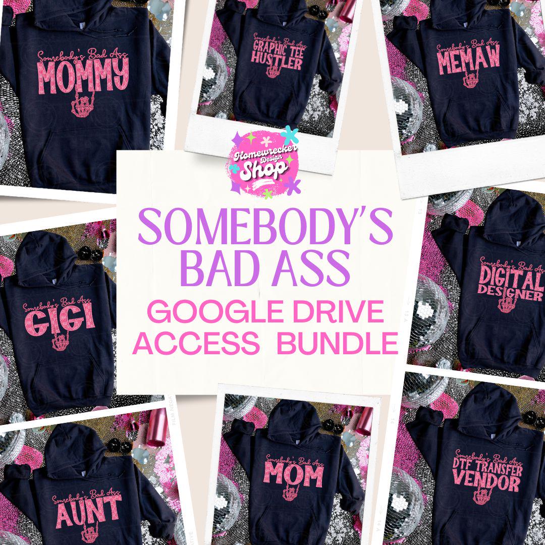 Somebody's Bad Ass Names PNG BUNDLE | Faux Embroidery Detailed PNG Google drive bundle