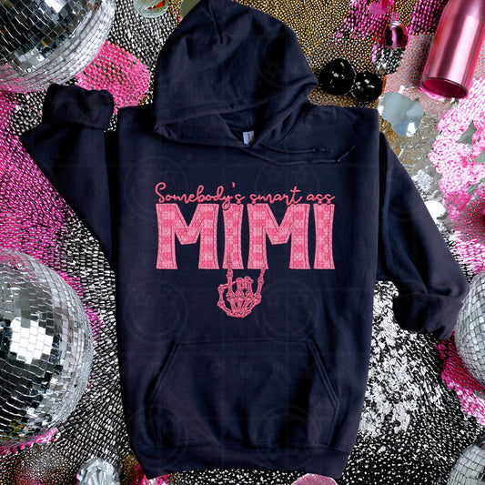 MIMI | Somebodys Smart Ass Name Design, Family Names, printable faux embroidery, Snarky png