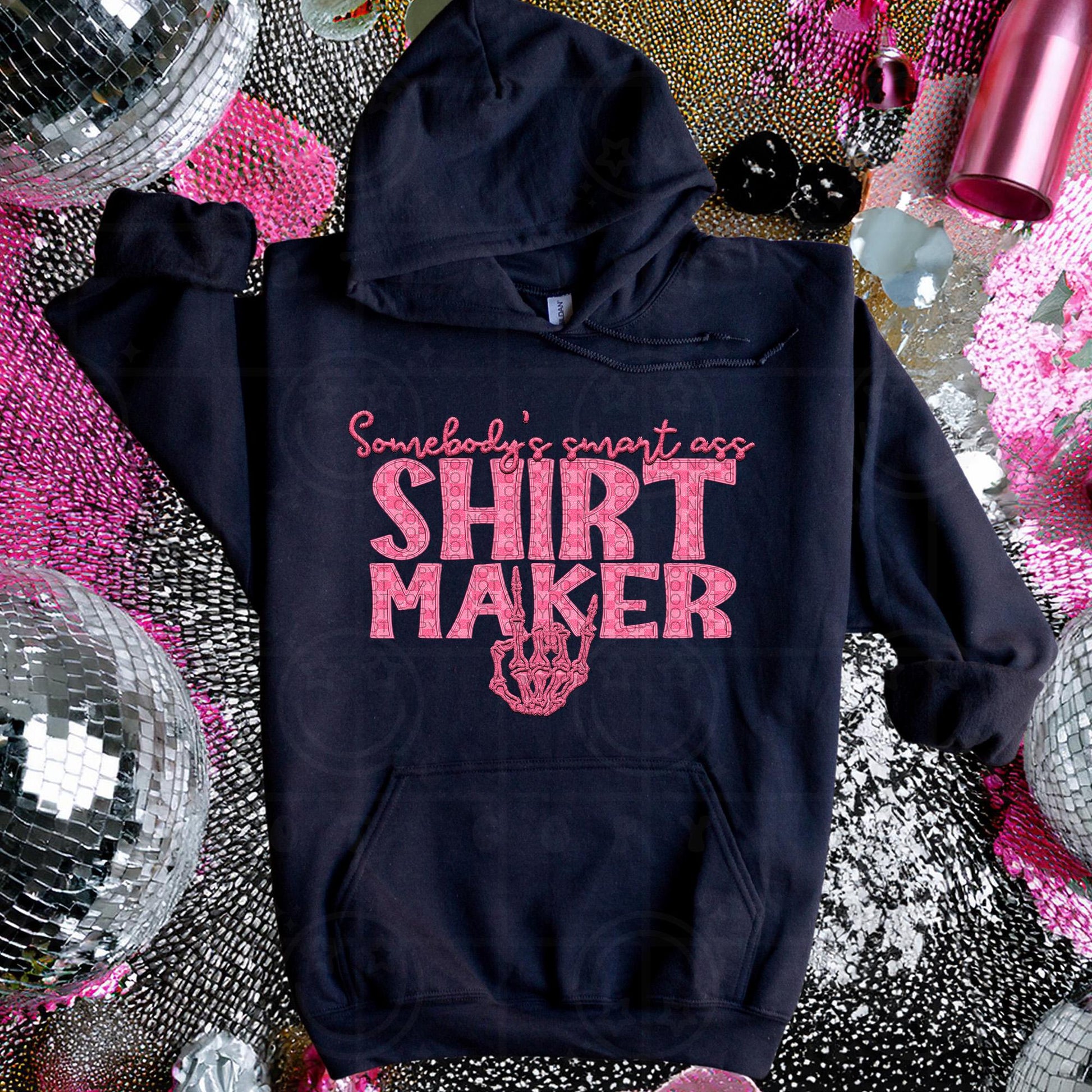 SHIRT MAKER | Somebodys Smart Ass Name Design, Family Names, printable faux embroidery, Snarky png
