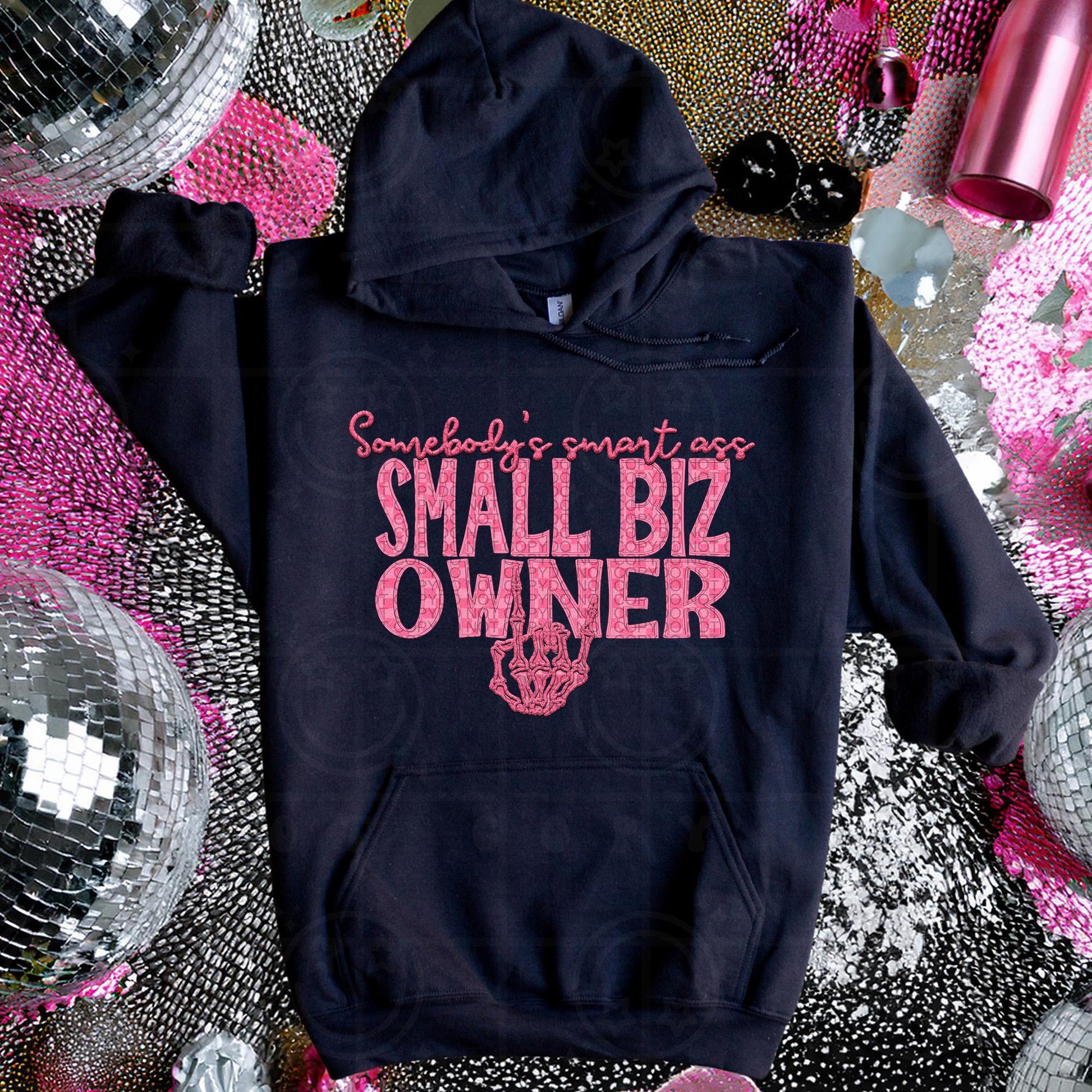 SMALL BIZ OWNER | Somebodys Smart Ass Name Design, Family Names, printable faux embroidery, Snarky png