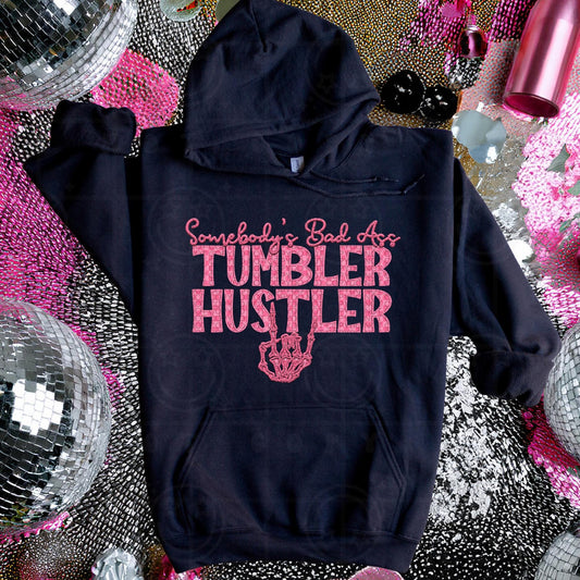 TUMBLER HUSTLER | Somebodys Bad Ass Name Design, Family Names, printable faux embroidery, Snarky png