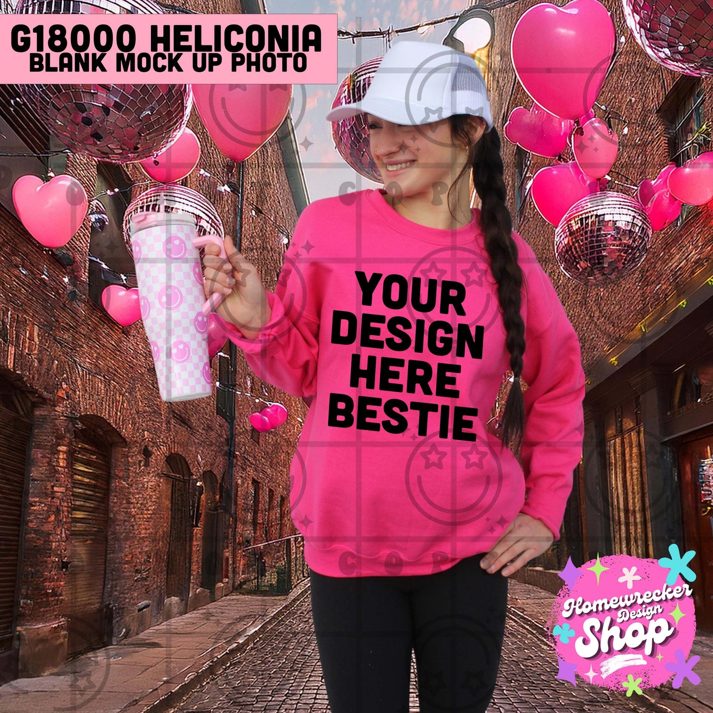 Valentines day model mock up, G18000 Heliconia, pink Sweatshirt mock up, Bundle, 5 photo mock up, digital downloads