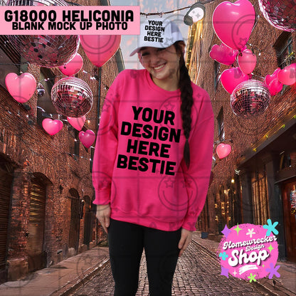 Valentines day model mock up, G18000 Heliconia, pink Sweatshirt mock up, Bundle, 5 photo mock up, digital downloads