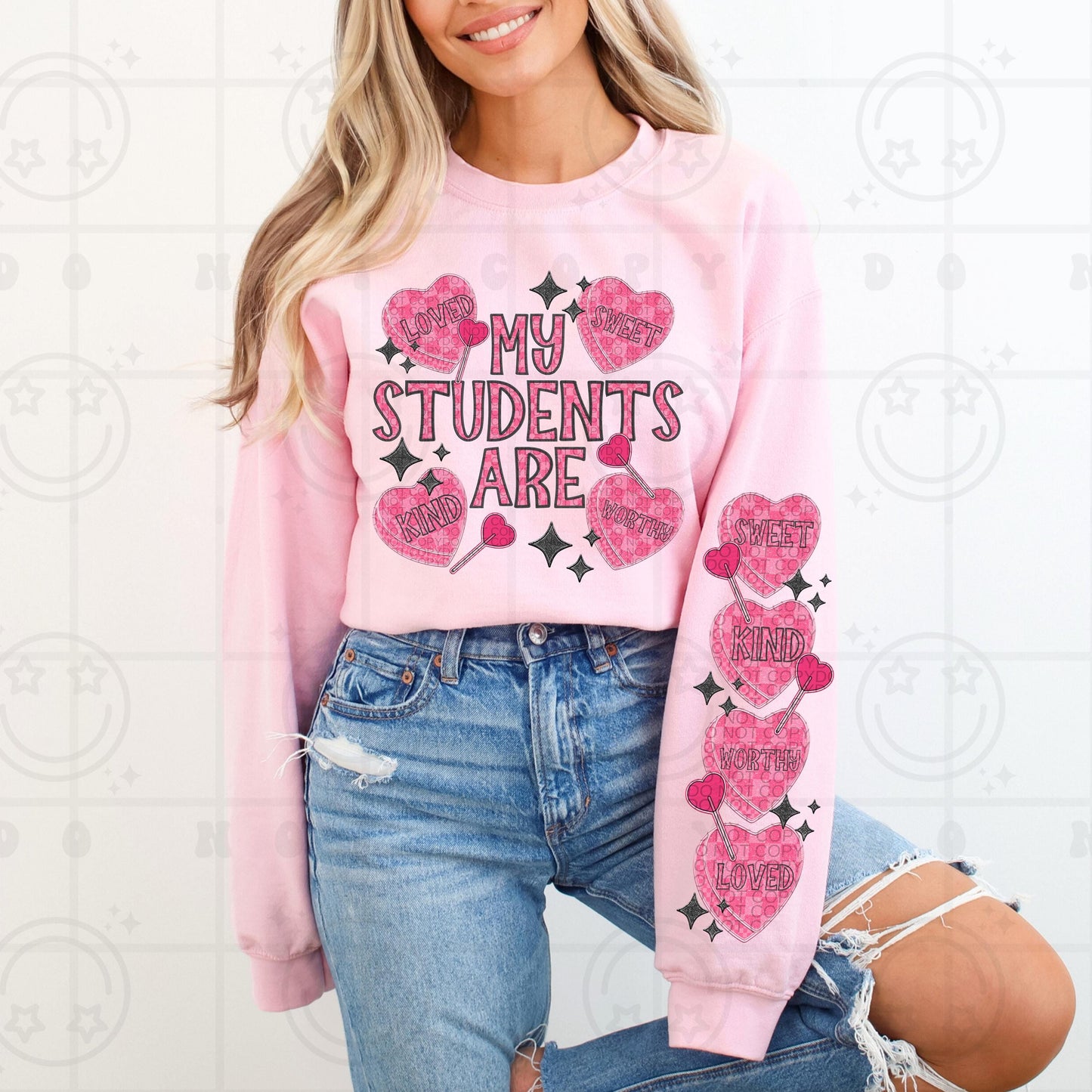 Teacher Valentines Day Shirt Design, My students are, FAUX EMBROIDERY, checkered hearts valentines day PNG, tshirt design, digital download