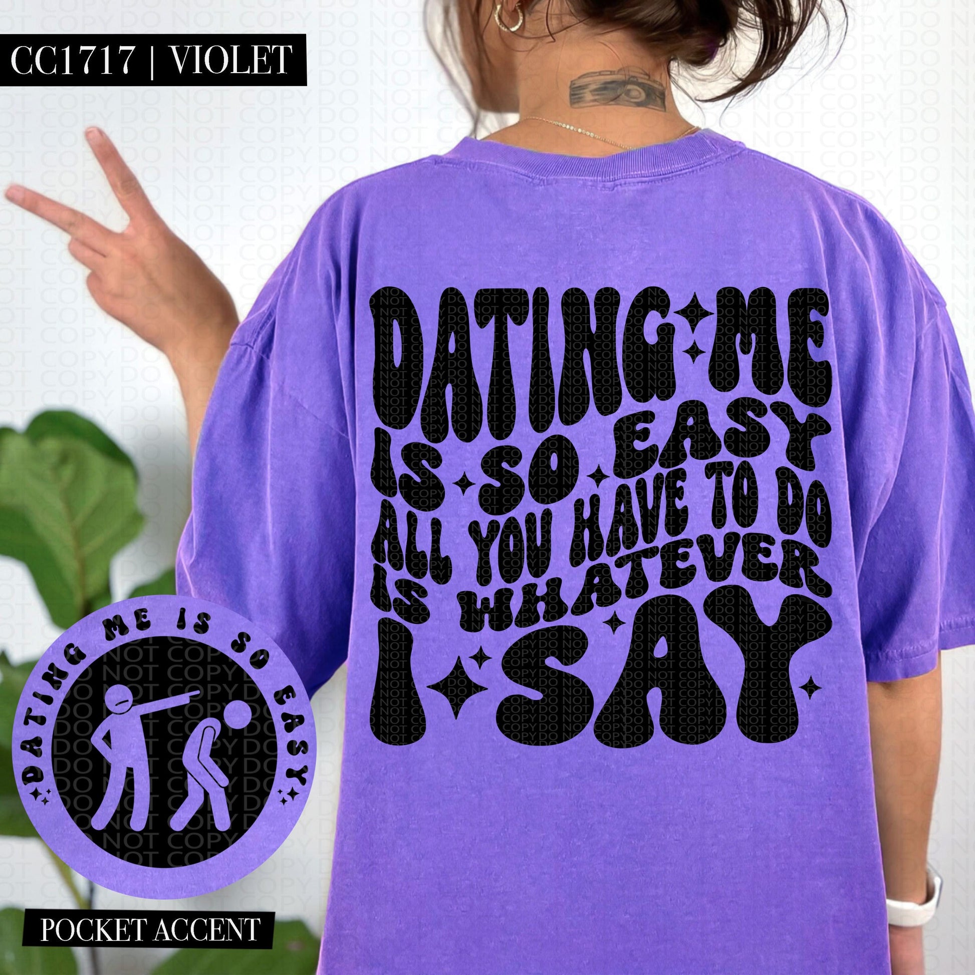 Dating me is so easy all you have to do is whatever I say | Wavy Design, Front Pocket, Snarky PNG