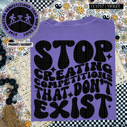 Stop creating competitions that don't exist | Wavy Design, Front Pocket, Snarky PNG