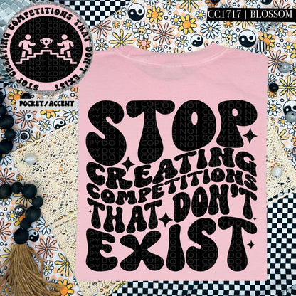 Stop creating competitions that don't exist | Wavy Design, Front Pocket, Snarky PNG