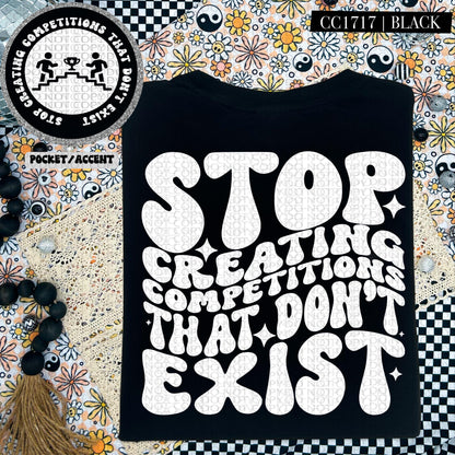 Stop creating competitions that don't exist | Wavy Design, Front Pocket, Snarky PNG