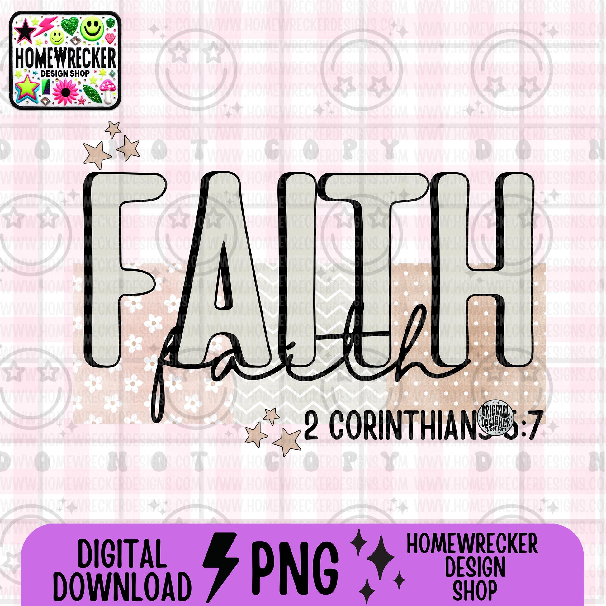 Faith, typography, PNG digital download
