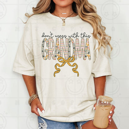 Don't mess with this Grandma, typography, PNG digital download