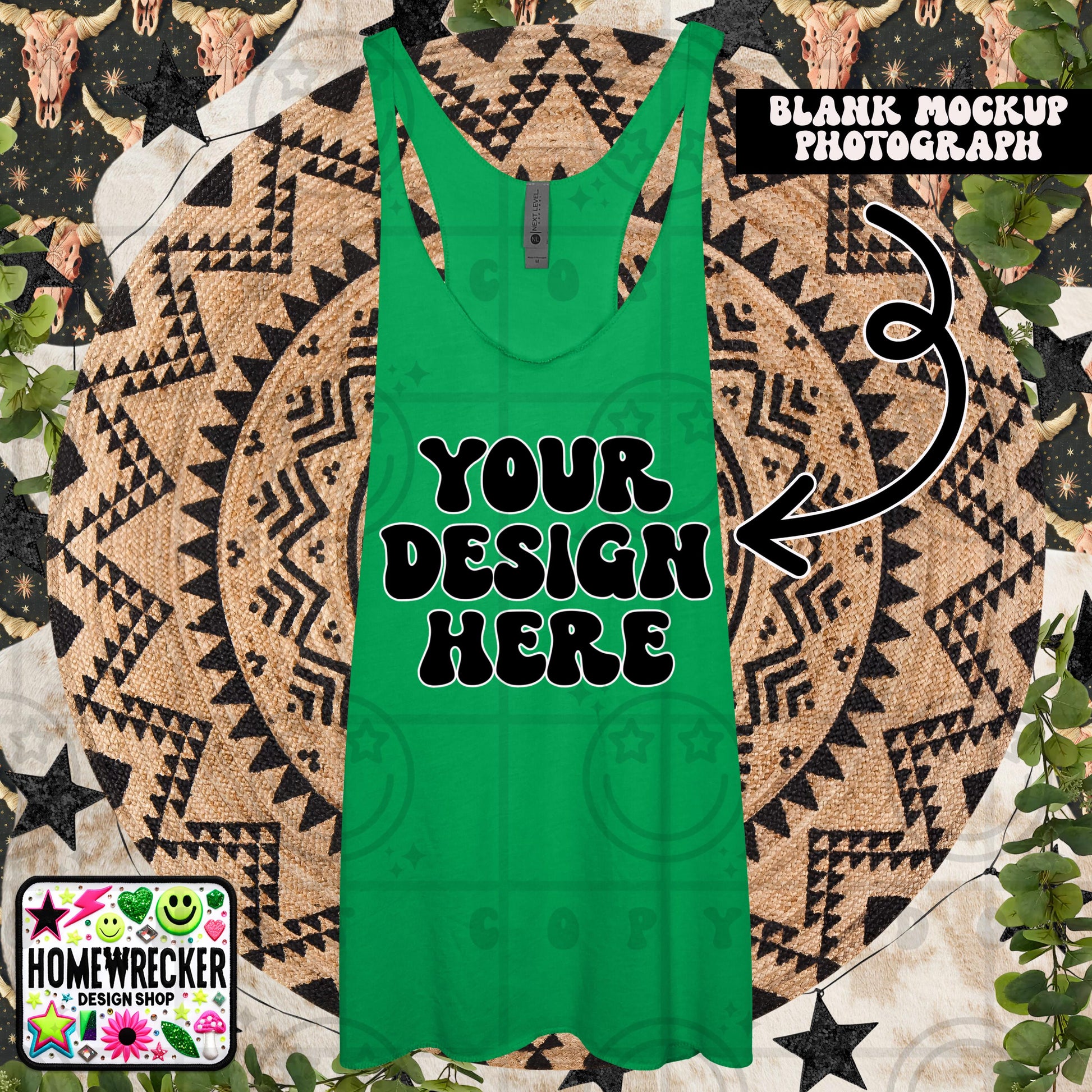 Tank top mock up, next level tank top mock up photo, download | envy green
