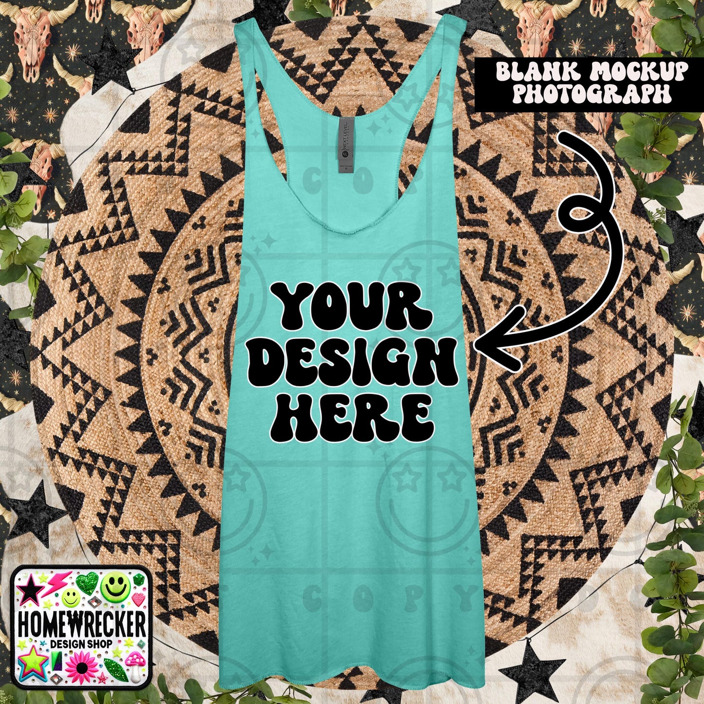 Tank top mock up, next level tank top mock up photo, download | tahiti blue