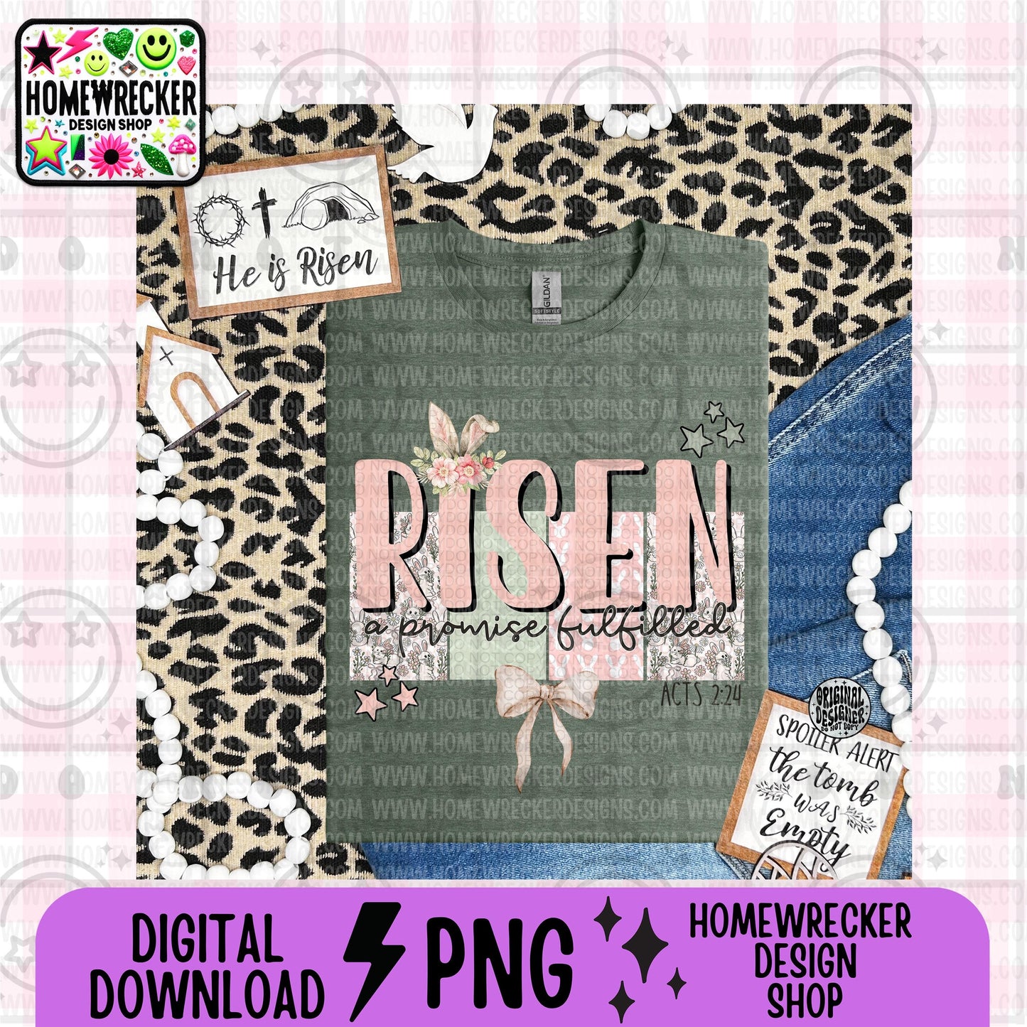 Risen PNG | Easter Faith digital download