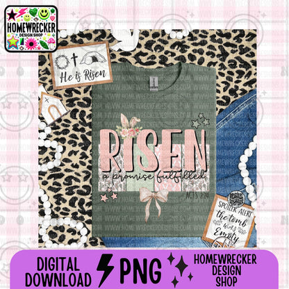 Risen PNG | Easter Faith digital download
