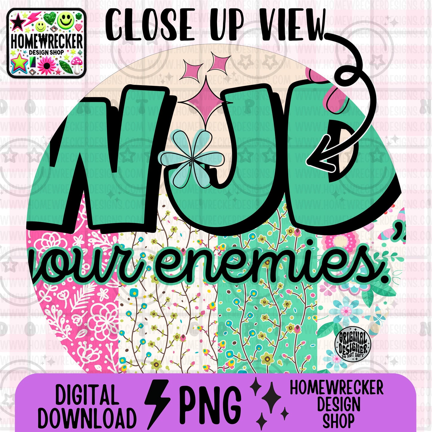 WWJD love your enemies PNG Christian Sublimation Design Scripture Bible Verse png Retro Floral Jesus PNG Digital Download