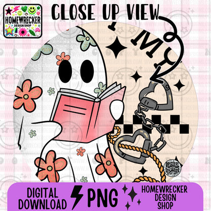 Haunted by my dirty thoughts, spring daisy florals, neutral colors, water color, Ghost, booktok, reading, transparent png, digital download